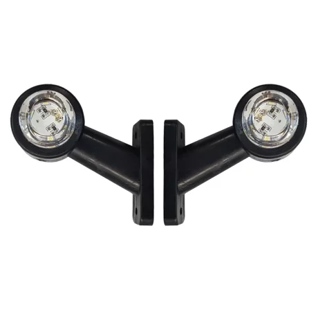 Lampa gabarit camion cu brat extra scurt 60° cu LED 12/24V Set 2buc Stg/Dr - Alb/Rosu
