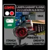 Lampa gabarit camion Ilumia cu prindere L - 2 LED-uri 24V - Alb/Rosu - Dreapta