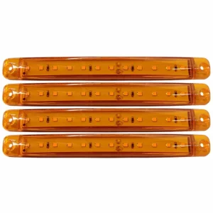 Lampa gabarit cu 12 LED-uri 12/24V set 4buc Cridem - Galben