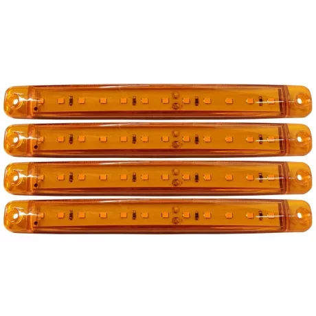 Lampa gabarit cu 12 LED-uri 12/24V set 4buc Cridem - Galben