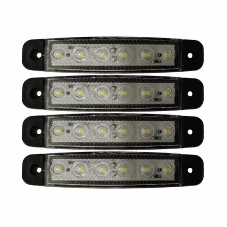Lampa gabarit cu 6 LED-uri 12/24V set 4buc - Alb