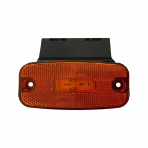 Lampa gabarit lateral cu 3LED si catadioptru, suport detasabil, fixare universala, 12/24V - Galben