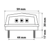 Lampa iluminat numar inmatriculare cu 3 SMD 12V - Alb