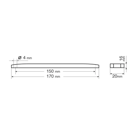 Lampa pozitie suplimentara 13LED Neon Effect 170x20mm 12/24V - Rosu