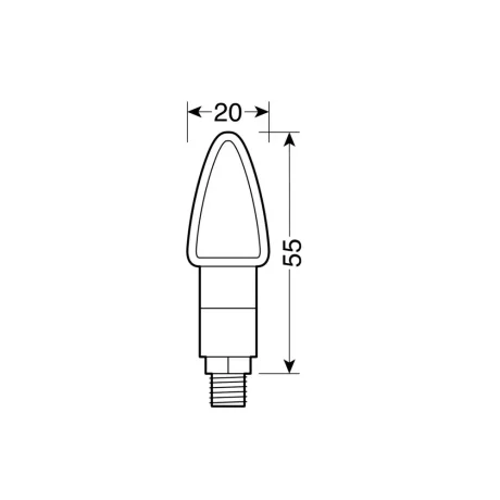 Lampi semnalizare directie mers Atom LED 12V 2buc - Negru