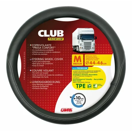 Manson volan camion Club premium - M - O 44/46cm - Negru