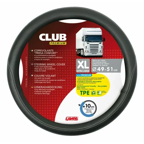 Manson volan camion Club premium - XL - O 49/51cm - Negru
