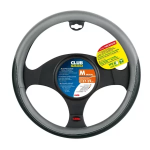 Manson volan Club Premium - M - O 37/39cm - Negru/Gri