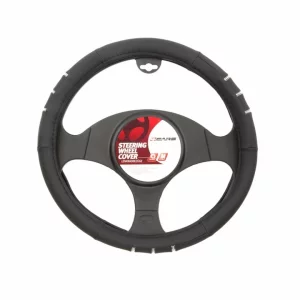 Manson volan Elegance - O 37-39cm - Negru/Crom