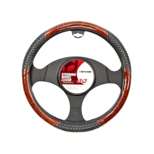 Manson volan imitatie lemn si masaj 4Cars - M - O 37/39cm