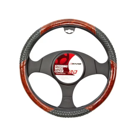 Manson volan imitatie lemn si masaj 4Cars - M - O 37/39cm