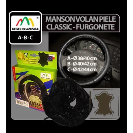Manson volan piele furgoneta Classic - Kegel - A - O 38-40cm - Negru