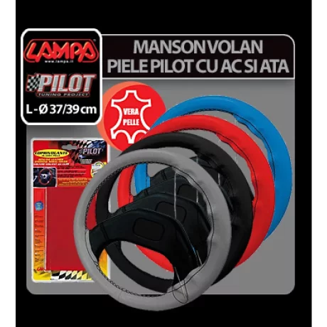Manson volan piele Pilot - Lampa - L - O 37-39cm - Negru