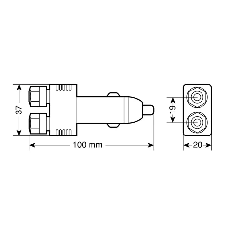 Mufa bricheta cu conectori rapizi 12/24V