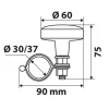 Nuca rotire volan Spinny Line - Carbon/Rosu