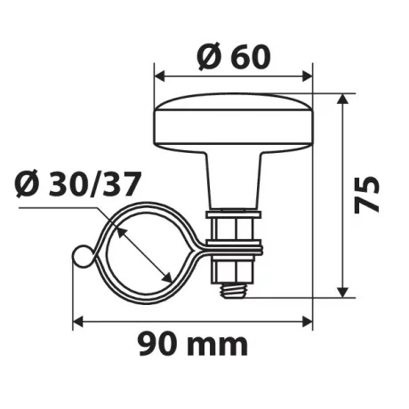 Nuca rotire volan Spinny Line - Carbon/Rosu