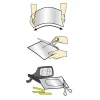 Oglinda adeziva multifunctionala Magic-Mirror, 202x126mm - M