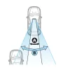 Oglinda interioara convexa cu clipsuri 300x65mm