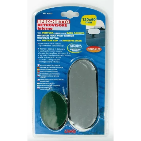 Oglinda interioara ovala cu ventuza 120x60mm