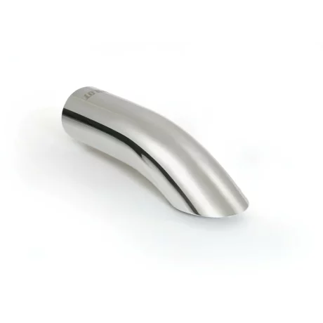 Ornament toba esapament curbat T-06, din otel inoxidabil lustruit, racordare O30-44mm