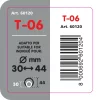 Ornament toba esapament curbat T-06, din otel inoxidabil lustruit, racordare O30-44mm