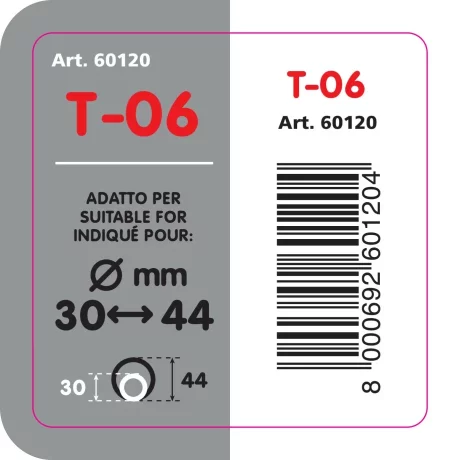 Ornament toba esapament curbat T-06, din otel inoxidabil lustruit, racordare O30-44mm