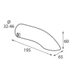 Ornament toba esapament curbat T-07, din otel inoxidabil lustruit, racordare O32-46mm