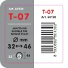 Ornament toba esapament curbat T-07, din otel inoxidabil lustruit, racordare O32-46mm
