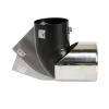 Ornament toba esapament curbat TS-45, din otel inoxidabil lustruit, racordare O50-63mm