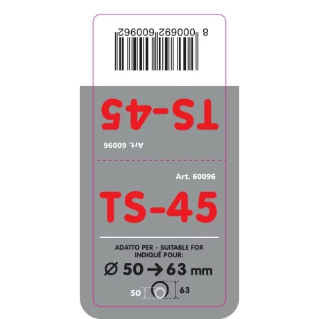 Ornament toba esapament curbat TS-45, din otel inoxidabil lustruit, racordare O50-63mm