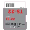 Ornament toba esapament dublu TS-22, din otel inoxidabil lustruit, racordare O36-54mm