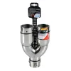 Ornament toba esapament dublu TS-23, din otel inoxidabil lustruit, racordare O36-54mm