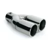 Ornament toba esapament dublu TS-23, din otel inoxidabil lustruit, racordare O36-54mm