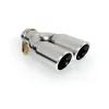 Ornament toba esapament dublu TS-43, din otel inoxidabil lustruit, racordare O33-55mm
