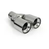 Ornament toba esapament dublu TS-46, din otel inoxidabil lustruit, racordare O32-50mm