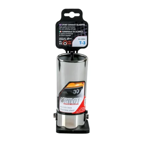 Ornament toba esapament T-3, din otel inoxidabil lustruit, racordare O32-45mm