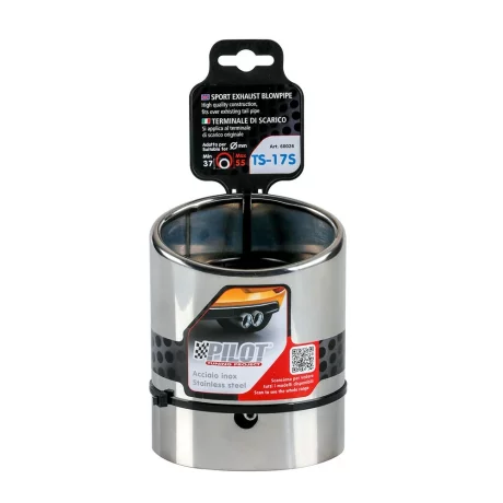 Ornament toba esapament TS-17 S, din otel inoxidabil lustruit, racordare O37-55mm