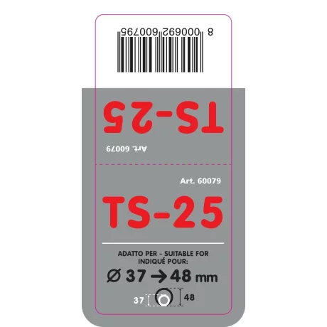 Ornament toba esapament TS-25, din otel inoxidabil lustruit, racordare O37-42mm