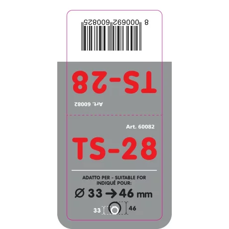 Ornament toba esapament TS-28, din otel inoxidabil lustruit, racordare O33-46mm