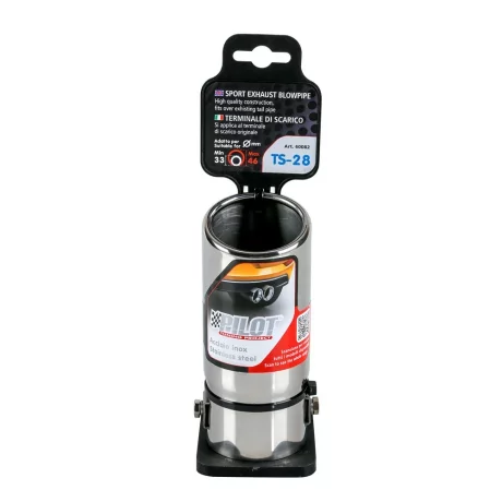 Ornament toba esapament TS-28, din otel inoxidabil lustruit, racordare O33-46mm