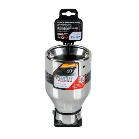 Ornament toba esapament TS-37, din otel inoxidabil lustruit, racordare O38-49mm