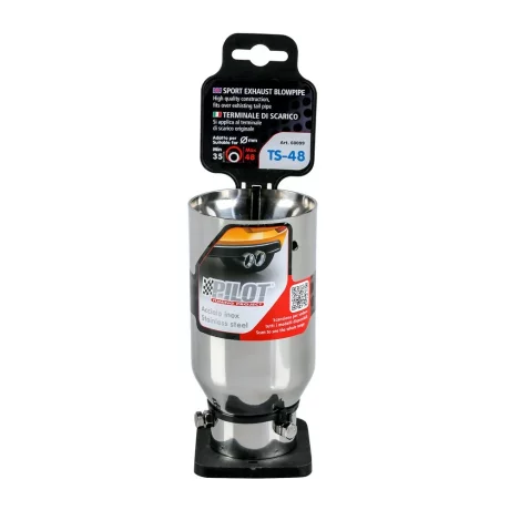Ornament toba esapament TS-48, din otel inoxidabil lustruit, racordare O35-48mm