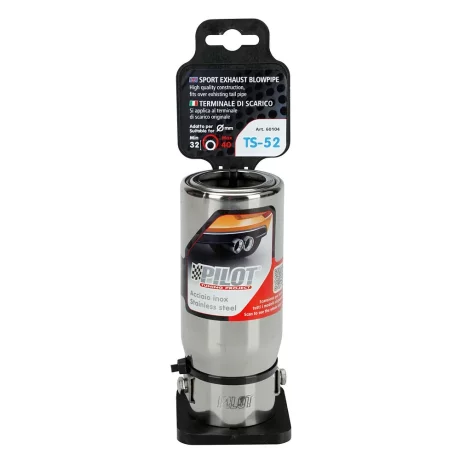 Ornament toba esapament TS-52, din otel inoxidabil lustruit, racordare O32-40mm