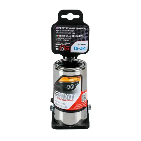 Ornament toba esapament TS-54, din otel inoxidabil lustruit, racordare O35-45mm