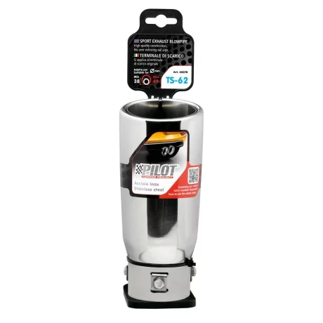 Ornament toba esapament TS-62, din otel inoxidabil lustruit, racordare O38-49mm