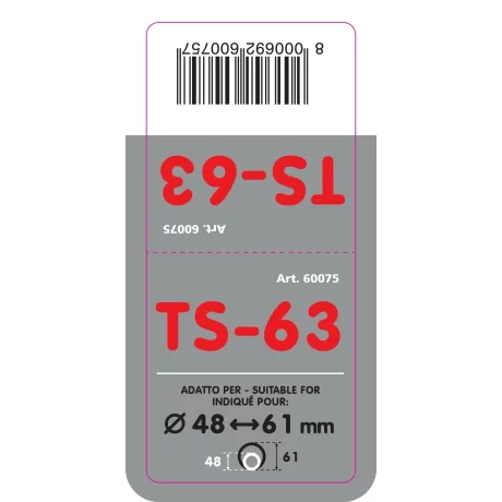 Ornament toba esapament TS-63, din otel inoxidabil lustruit, sunet sport, racordare O48-61mm