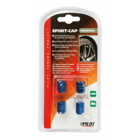 Ornamente capacele valve Hexagonal 4buc - Albastru