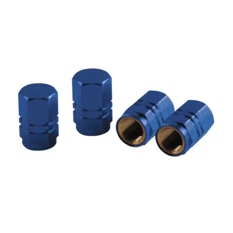 Ornamente capacele valve Hexagonal 4buc - Albastru