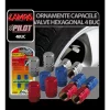 Ornamente capacele valve Hexagonal 4buc - Rosu
