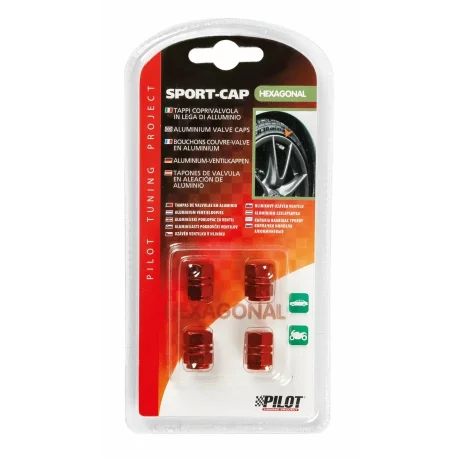 Ornamente capacele valve Hexagonal 4buc - Rosu